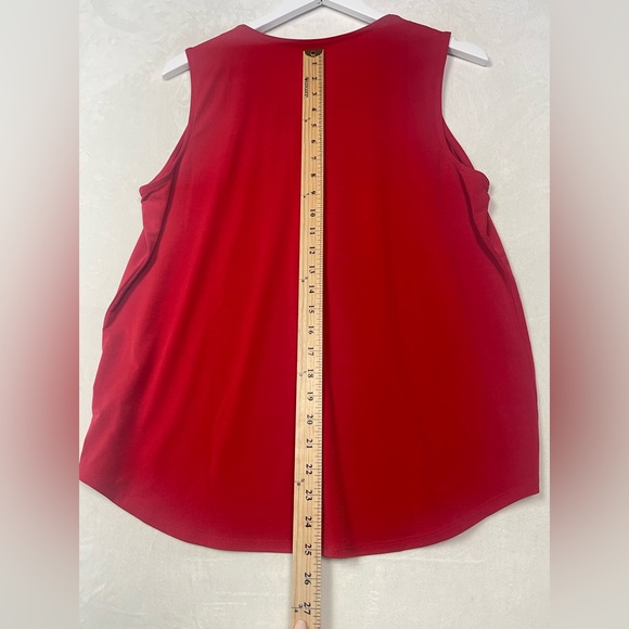 NWT Chicos 2 Red with Gold‎ Zipper Tank Polyester/Spandex Blend, Women’s Large - Picture 7 of 9